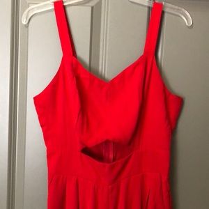 Red Cutout Jumpsuit